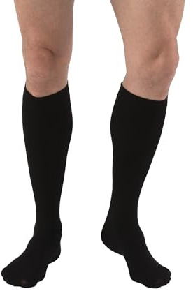 JOBST Relief Knee High Graduated Compression Socks, 30-40 mmHg - Comfortable Unisex Design - Closed Toe, Black, Large