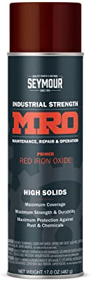 SEYMOUR 620-1407 Industrial MRO High Solids Spray Paint, Red Iron Oxide Primer