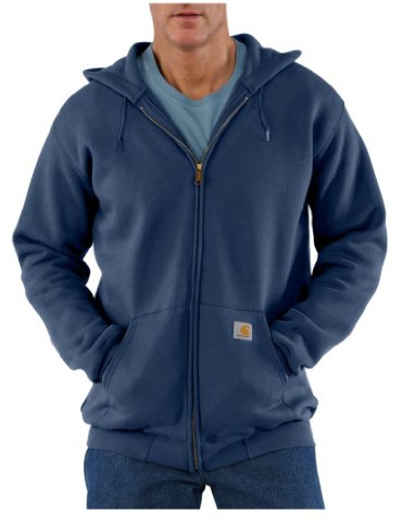 Carhartt mens Loose Fit Midweight Full-zip Sweatshirt fashion hoodies, New Navy, XX-Large US