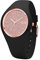 Ice-Watch - ICE glitter Black Rose-Gold - Schwarze Damenuhr mit Silikonarmband - 001353 (Medium)