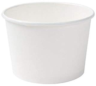 BIZOYG ecológico universal cartón desechable cuencos helado, postre, Fingerfood, Snacks, aperitivos I 25x tazones comida blancos sin imprimir 400 ml/16 oz I tazas redondas desechables compostables