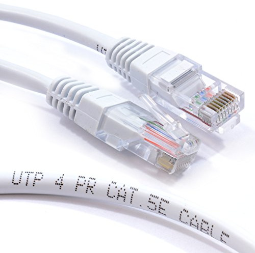 kenable Blanc Réseau Ethernet RJ45 Cat5E-CCA UTP Patch 26AWG câble Cordon 1 m [1 mètre/1m]