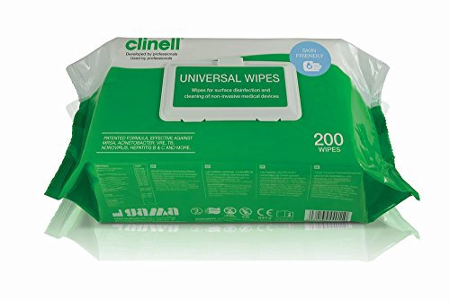 NRS Healthcare Clinell Antibacterial Hygiene Wipes x 200 Pack