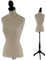Mendler Schneiderpuppe T220, Schaufensterpuppe Torso weiblich, Schaumstoff - Creme
