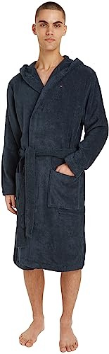 Tommy Hilfiger Uomo Accappatoio Spugna, Blu (Navy Blazer), S