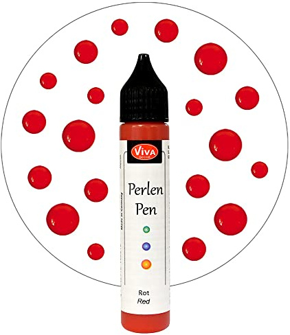 Viva Decor 25ml Pearl Pen, Red