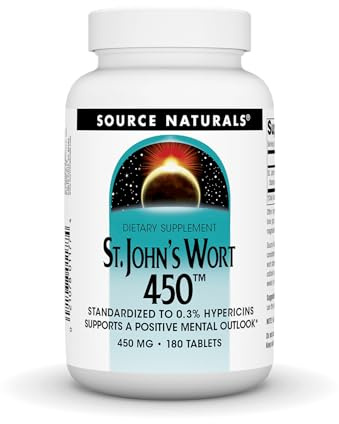 Source Naturals St. John's Wort 450 mg Supports a Positive Mental Outlook - 180 Tablets