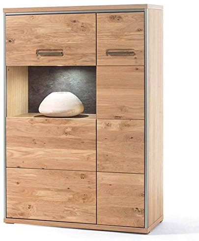 Highboard Asteiche bianco teilmassiv