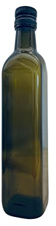 6 pezzi bottiglia in vetro scuro uvag marasca olio liquore capacita' 500 ml con tappo