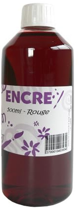 Flacon de 500 ml d'encre à dessiner rouge