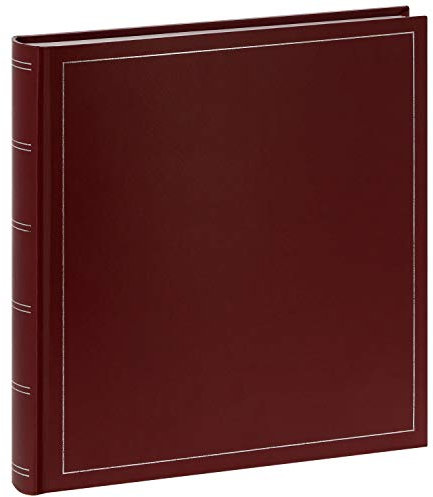 goldbuch 31371 Fotoalbum Classic, Bilderalbum mit 100 weiße Seiten und Pergamin, Foto Album zum Einkleben von ca. 600 Fotos, Fotobuch mit Kunstleder Einband, Erinnerungsalbum ca. 30 x 30 cm, Rot