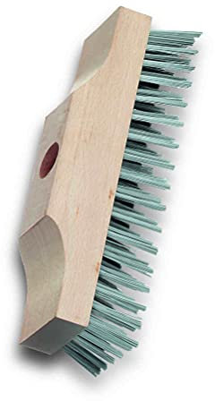 Lessmann Schrubber ohne Stiel (Breite 6 cm/Länge 22 cm, Stahldraht glatt, mit Stielloch ø 23 mm, Borstenhöhe 35 mm) 148101