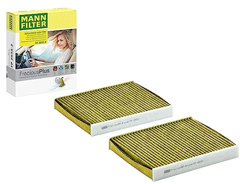 MANN-FILTER FP 2533-2 Innenraumfilter/Kabinenluftfilter - FreciousPlus Biofunktionaler Pollenfilter - (2er Set) für Pkw + Transporter