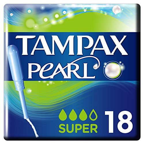 Tampax Aplicador Pearl Super Tampones, 18 cada uno