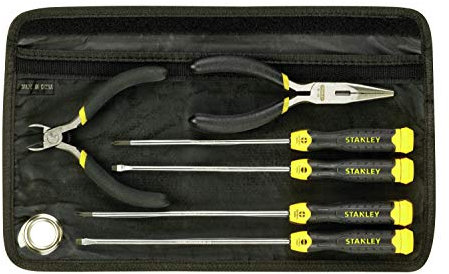STANLEY 1-65-010 Cacciaviti Cushion Grip + Tronchese + Pinza, Std - Ph - Tronchese - Pinza, Set di 4 pz
