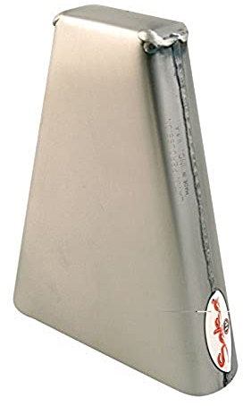 LP Latin Percussion ES-9 - Cencerro salsa con sujeción manual de acero cepillado