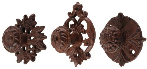 Esschert Design Türgriff, Türknauf aus Gusseisen, rund, sortiert, 1 Stück, ca. 6,6 cm x 6,6 cm x 4 cm