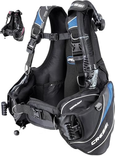 CRESSI Travelight Jacket-Style BCDs, Black/Blue, S