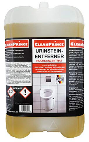 5 Litros CleanPrince Elimandor de piedras de orine Manchas de orina Eliminador Depósitos Manchas De Moho De Residuos Jabón Urinal limpiador de WC Bidet Limpiador de inodoros Gastro Gastronomia