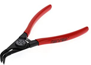 GEDORE Alicates para circlips para anillos de seguridad exteriores, Con resorte de apertura/seguro antipellizcos, Acodados en 90°, Ø puntas: 1,8 mm, 8000 A 21