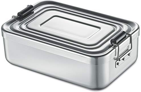 Küchenprofi Lunchbox Groß aus Aluminium in der Farbe Silber, Maße: 23cm x 15cm x 7cm, 10 0147 24 23