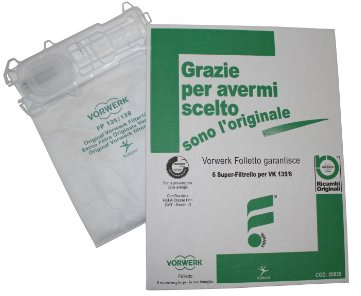 SACCHETTI ORIGINALI per Aspirapolvere VORWERK FOLLETTO VK135 VK136-05035