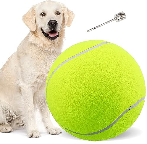 NUOLUX Tennis Ball for Large Pet Toys Outdoor Sports Beach 9.5-inch