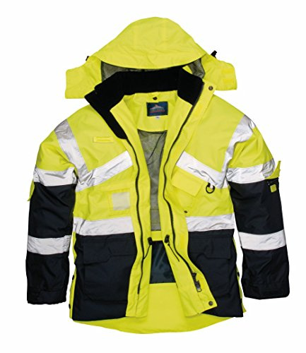 Portwest Hi-Vis 2-Tone Breathable Jacket, Size: L, Colour: Yellow/Navy, S760YNRL