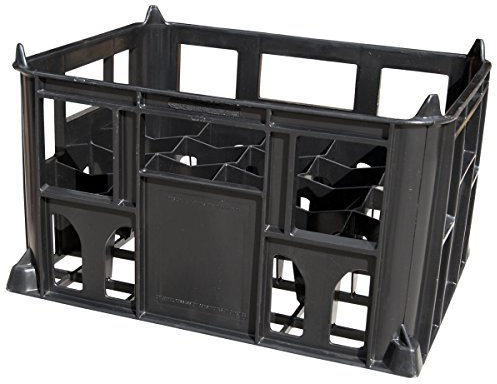 Beer Bottle Crate for 20 x Standard 9 High Beer Bottles - Black