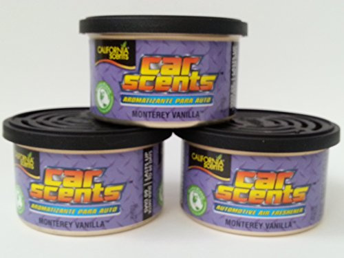 Car Scents California Sents Monterey Vanilla Lufterfrischer 3er Sparpack - Set