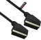 rhinocables Shielded Scart Cable, Gold-Plated Male to Male, RGB 21-Pin Scart Lead for AV Audio and Video Connector for TV, SKY, VCR, DVD Player, Android Boxes (3m)