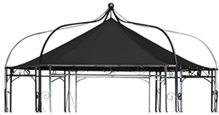 CLP gartenmoebel-einkauf toit de rechange imperméable pour pavillon de jardin 6 carrés, hauteur 28 cm, largeur : 280 cm (énergie pour cLP pavillon mANLEY dUDLEY noir