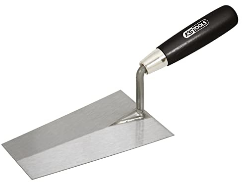 KS Tools 144.0123 Cazzuola per Stuccatura, 200 mm, a Punta Squadrata, Impugnatura in Legno