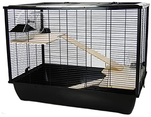 Little Friends Grosvenor Ratten- und Hamster-Käfig mit Holz-Podest und -Leiter