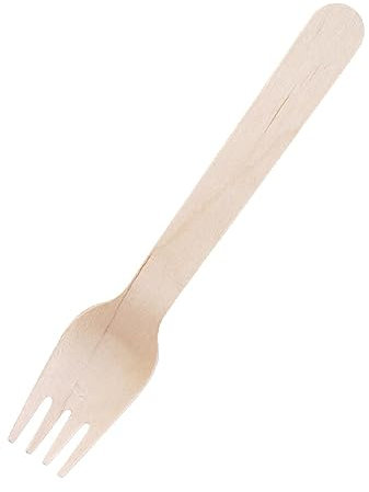 Fiesta Green Wooden Fork (Pack 100)