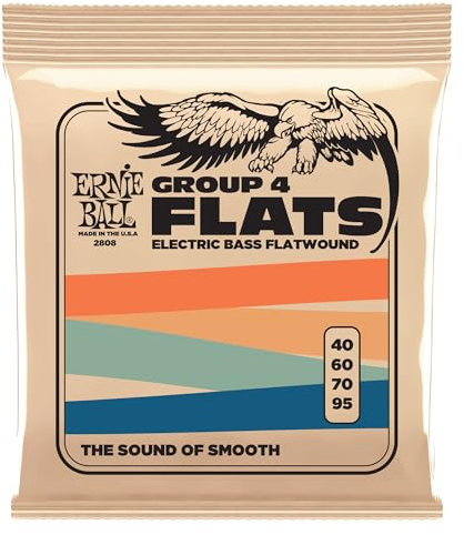 Ernie Ball Flatwound Group IV E-Bass-Saiten, Stärke 40-95