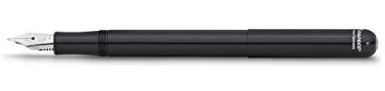 Kaweco LILIPUT Fountain Pen Black I Premium Aluminium Fountain Pen for Ink Cartridges 12.5 cm I Nib: F (Fine)