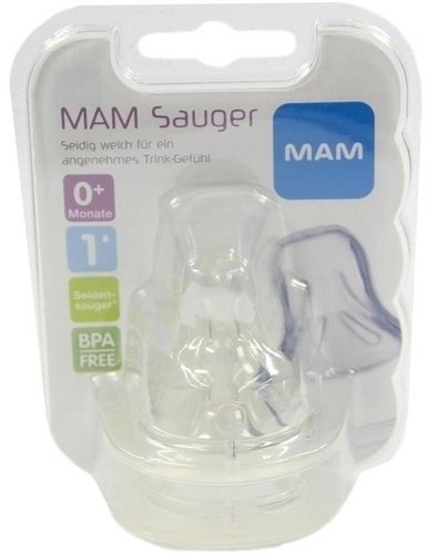 MAM Sauger Gr.1 0+ Monate Silikon 2 Stück
