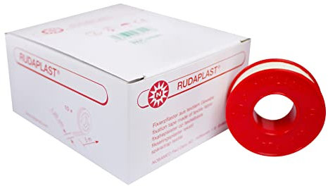10 x Pflaster Rudaplast Fixierpflaster Rollenpflaster(Größe: 1,25 cm x 5 m)