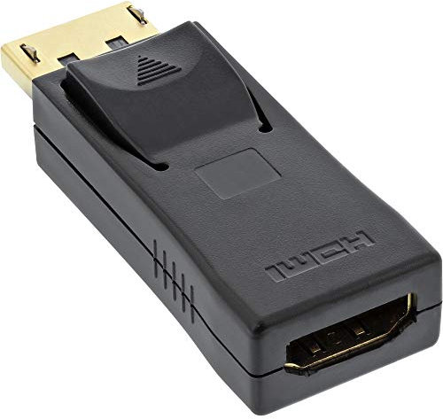 InLine Adaptateur DisplayPort DP mâle vers HDMI Femelle 4K2K avec Audio Plug and Play Compatible HDMI 1.3b Noir 17198J