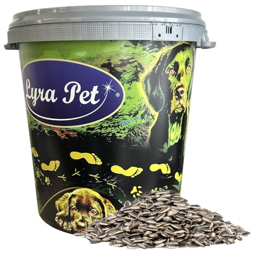 Lyra Pet® 10 kg de graines de Tournesol rayées + bac de 30 L de Nourriture pour Oiseaux