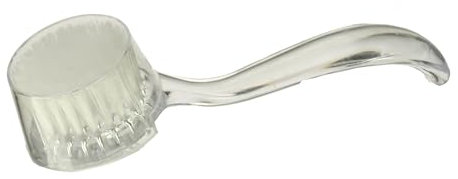 Gesichtsmassagebürste, Glashell, Nylon-Borsten, Länge: 13 cm