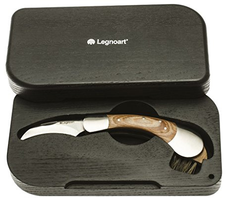Legnoart – Coltello per funghi Porcino in lussuosa confezione regalo in legno massiccio (MK-1)