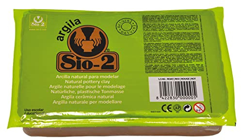 Sio-2 Argilla Argile de poterie Rouge terre cuite 1,5 kg