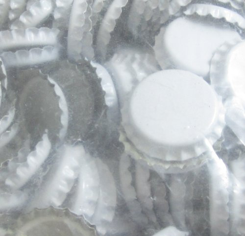 Tappi a corona per la chiusura di comuni bottiglie riutilizzabili, 100 pezzi, colore bianco