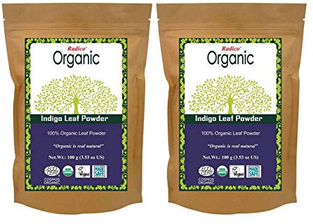 Radico Indigo-Blattpulver 2er-Pack (2 x 100g) Indigofera Tinctoria (bio, vegan) x2