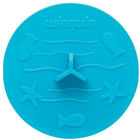 Wirquin 39222101 Bouchon universel Frisby ø 105 mm pour évier, lavabo et baignoire, bleu