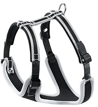 Ferplast Kleines Hundegeschirr ERGOCOMFORT EXTRA SMALL, verstellbares Hundegeschirr, bequem, gepolstert, doppelter Mikroverstellverschluss, Schnellverschluss, Silber