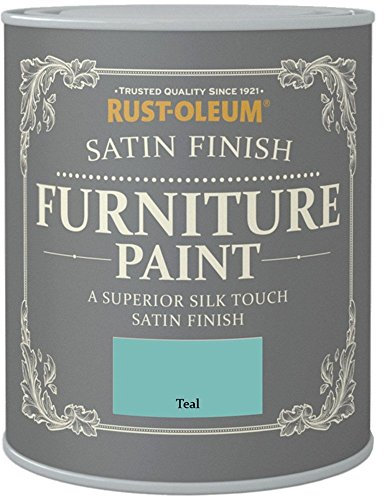 Rust-Oleum Satin Finish Furniture Paint Teal 125ml