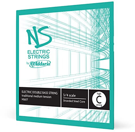 D'Addario NS617 Elektrik-Kontrabass Einzelsaite 'High C' mehrfach verdrillter Stahlkern Medium